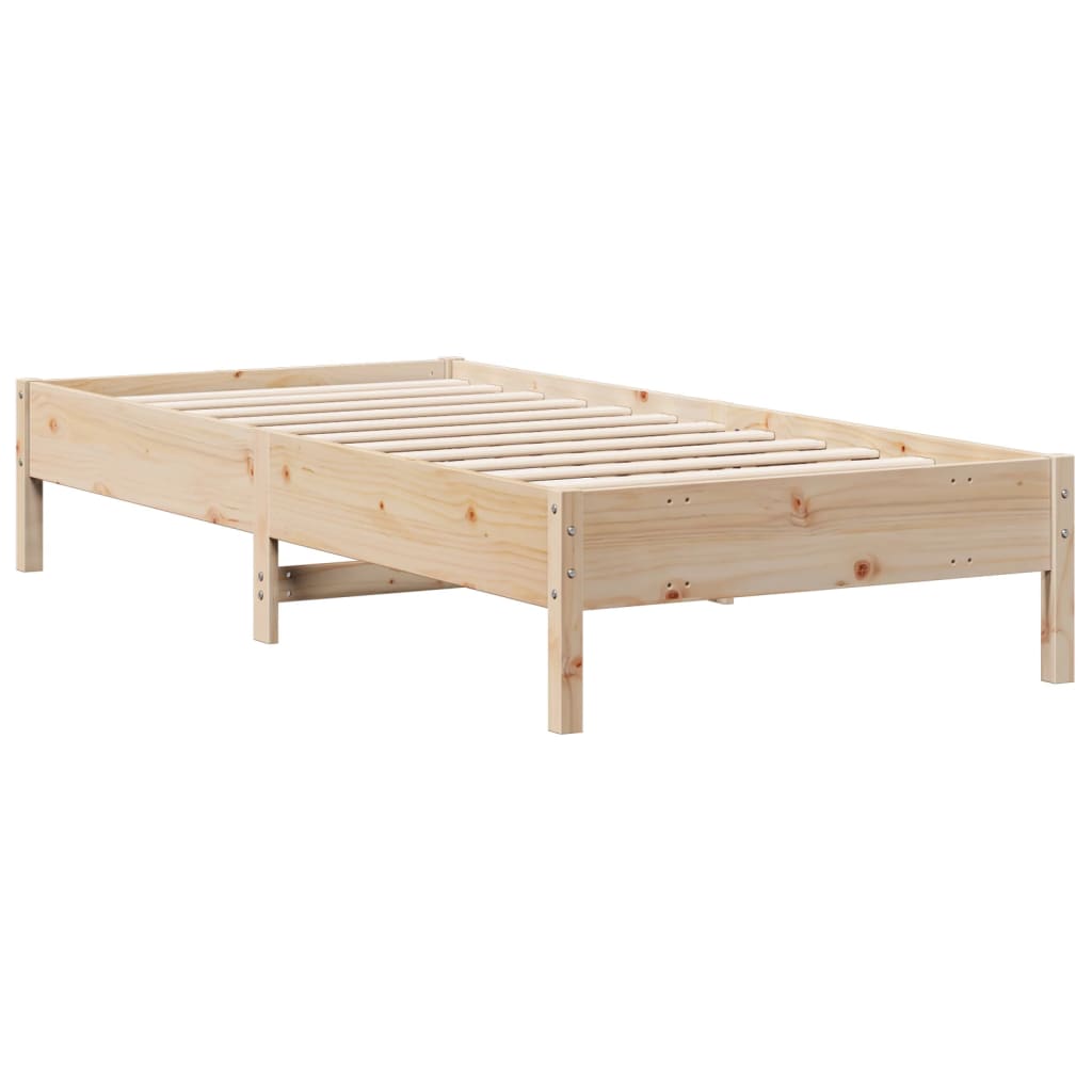 vidaXL Bookcase Bed without Mattress 75x190 cm Small Single Solid Wood Pine