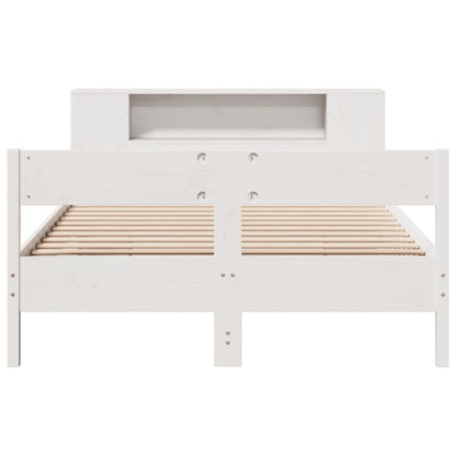 vidaXL Bookcase Bed without Mattress White 160x200cm Solid Wood Pine