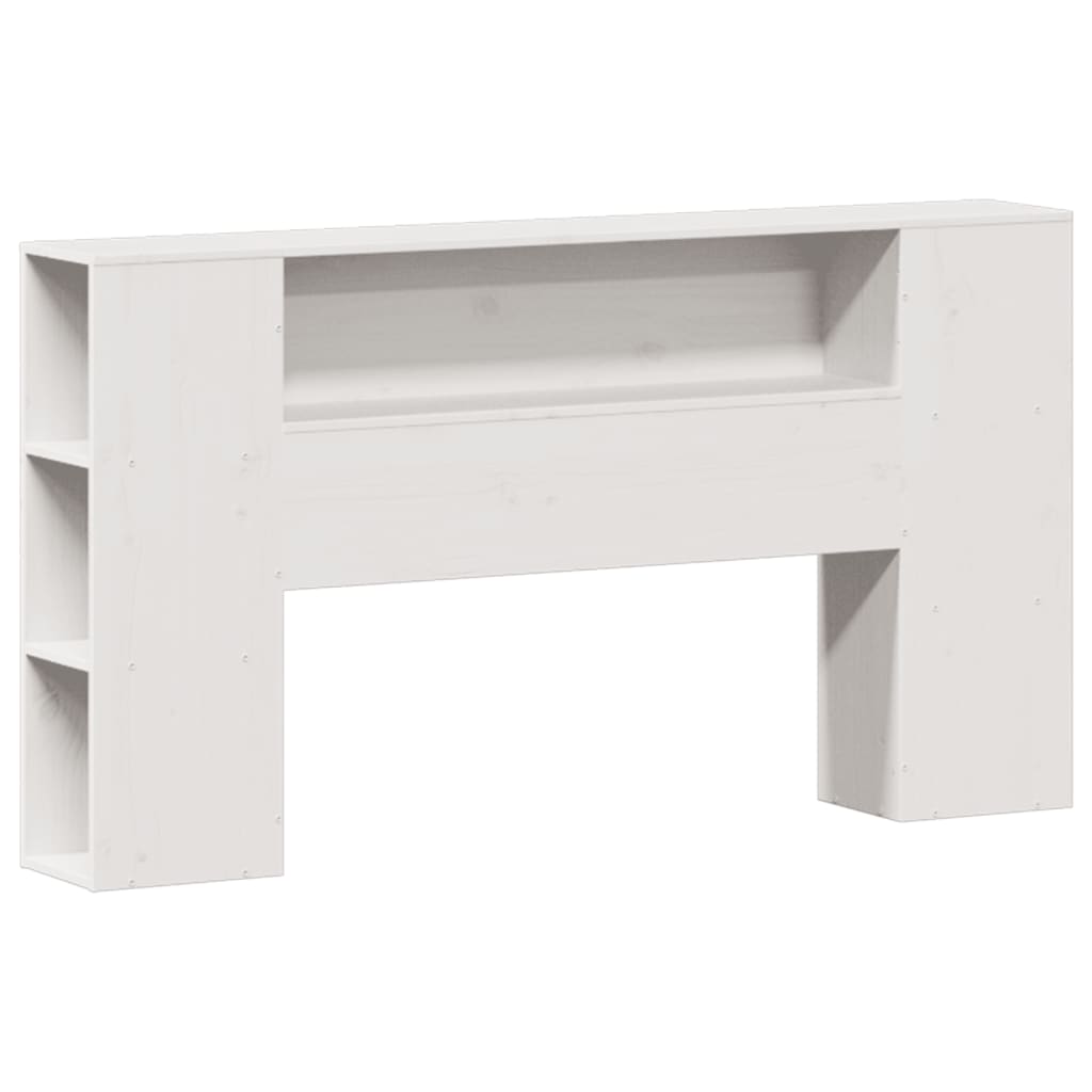vidaXL Bookcase Bed without Mattress White 150x200 cm King Size Solid Wood Pine