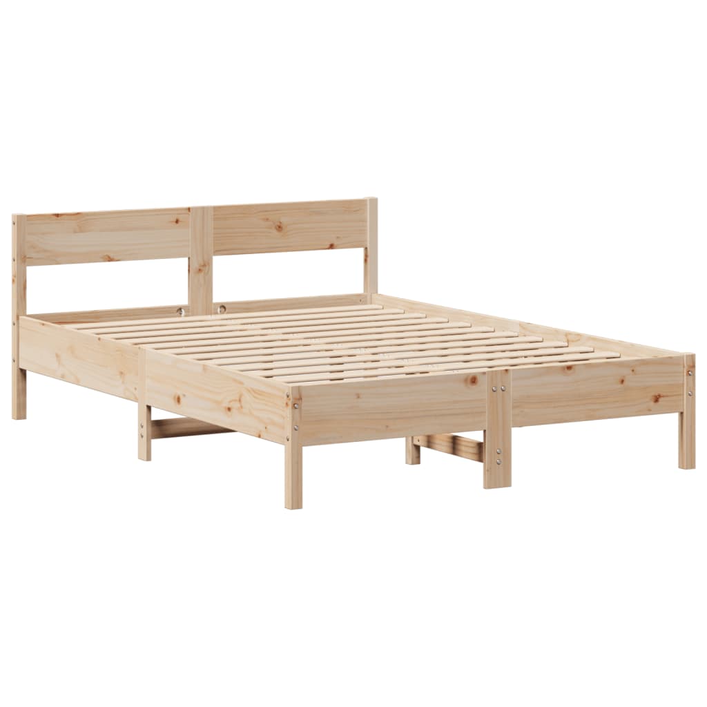vidaXL Bookcase Bed without Mattress 120x200cm Solid Wood Pine