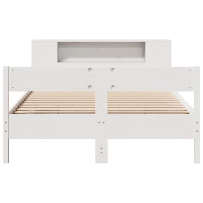 vidaXL Bookcase Bed without Mattress White 140x190cm Solid Wood Pine
