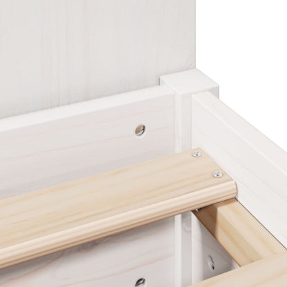 vidaXL Bookcase Bed without Mattress White 140x190cm Solid Wood Pine