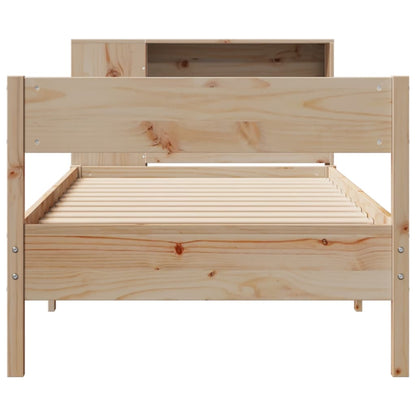 vidaXL Bookcase Bed without Mattress 75x190 cm Small Single Solid Wood Pine