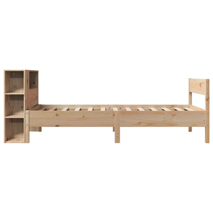 vidaXL Bookcase Bed without Mattress 75x190 cm Small Single Solid Wood Pine