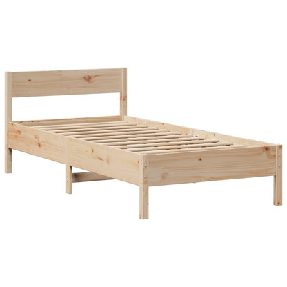 vidaXL Bookcase Bed without Mattress 75x190 cm Small Single Solid Wood Pine