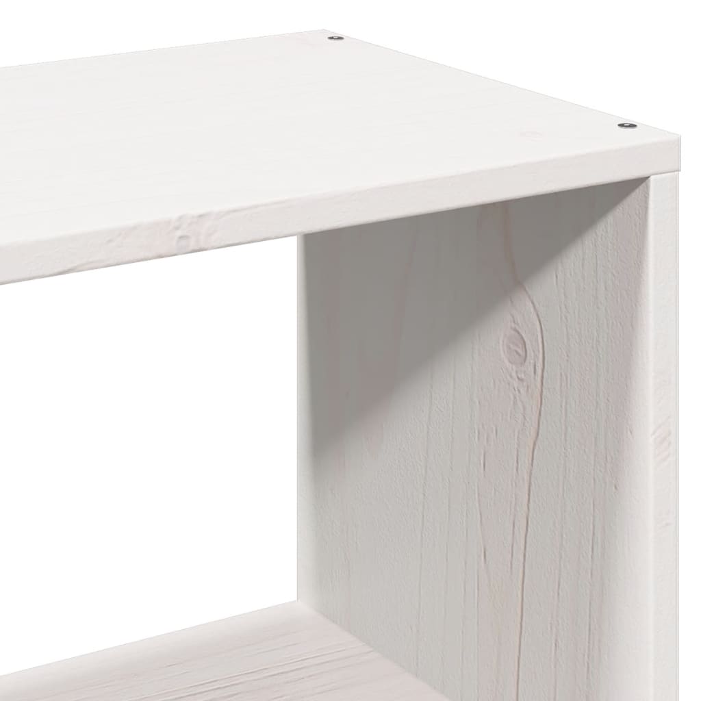 vidaXL Bookcase Bed without Mattress White 180x200 cm Super King Solid Wood Pine