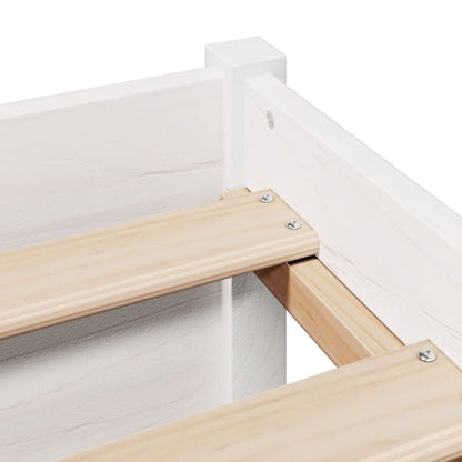 vidaXL Bookcase Bed without Mattress White 180x200 cm Super King Solid Wood Pine