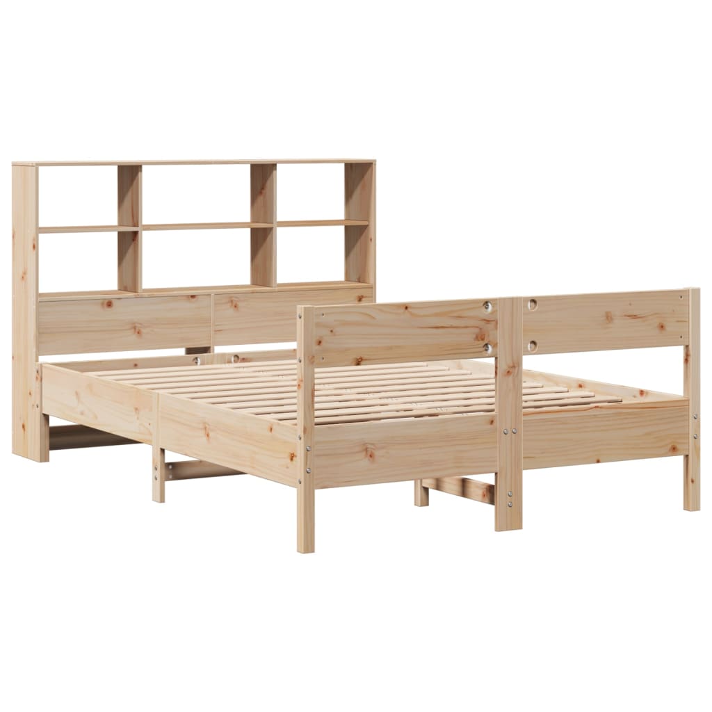vidaXL Bookcase Bed without Mattress 150x200 cm King Size Solid Wood Pine