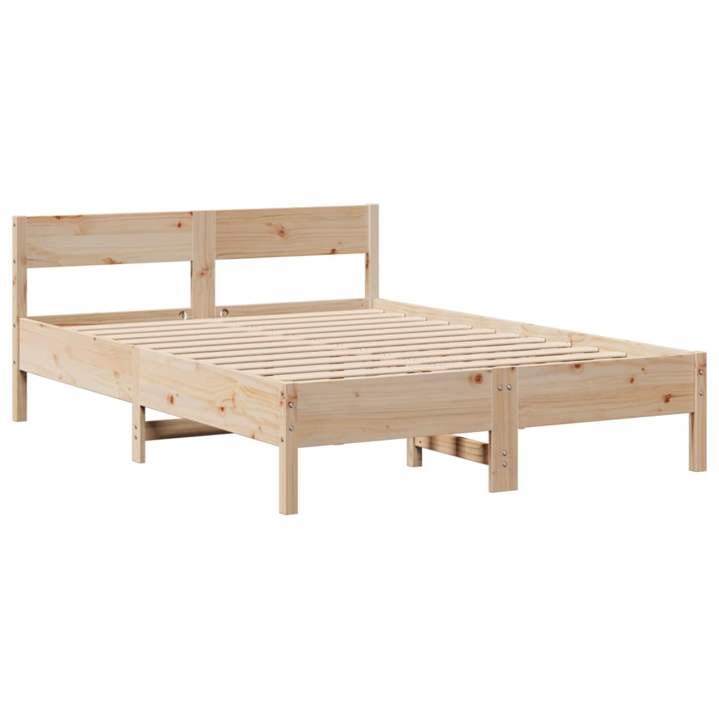 vidaXL Bookcase Bed without Mattress 150x200 cm King Size Solid Wood Pine
