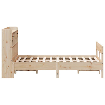 vidaXL Bookcase Bed without Mattress 140x190cm Solid Wood Pine