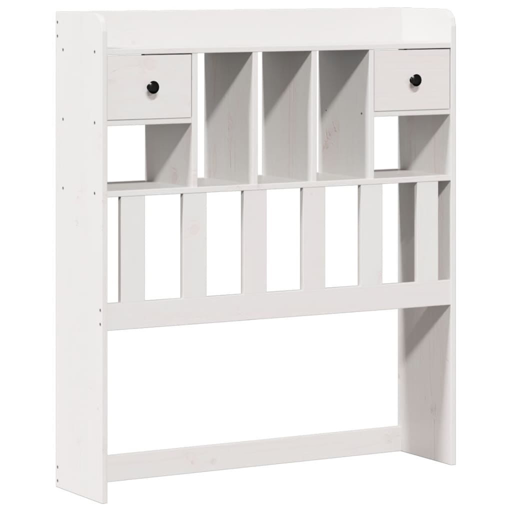 vidaXL Bookcase Bed without Mattress White 75x190 cm Small Single Solid Wood Pine