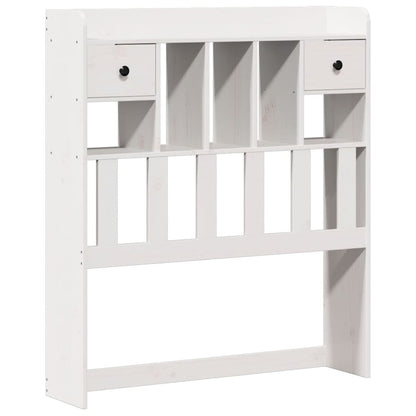 vidaXL Bookcase Bed without Mattress White 75x190 cm Small Single Solid Wood Pine