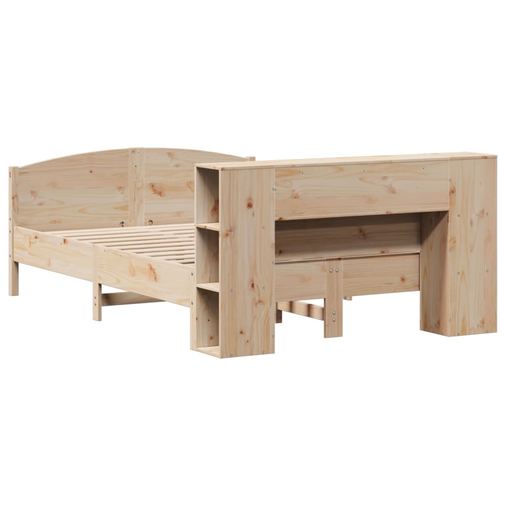vidaXL Bookcase Bed without Mattress 160x200cm Solid Wood Pine
