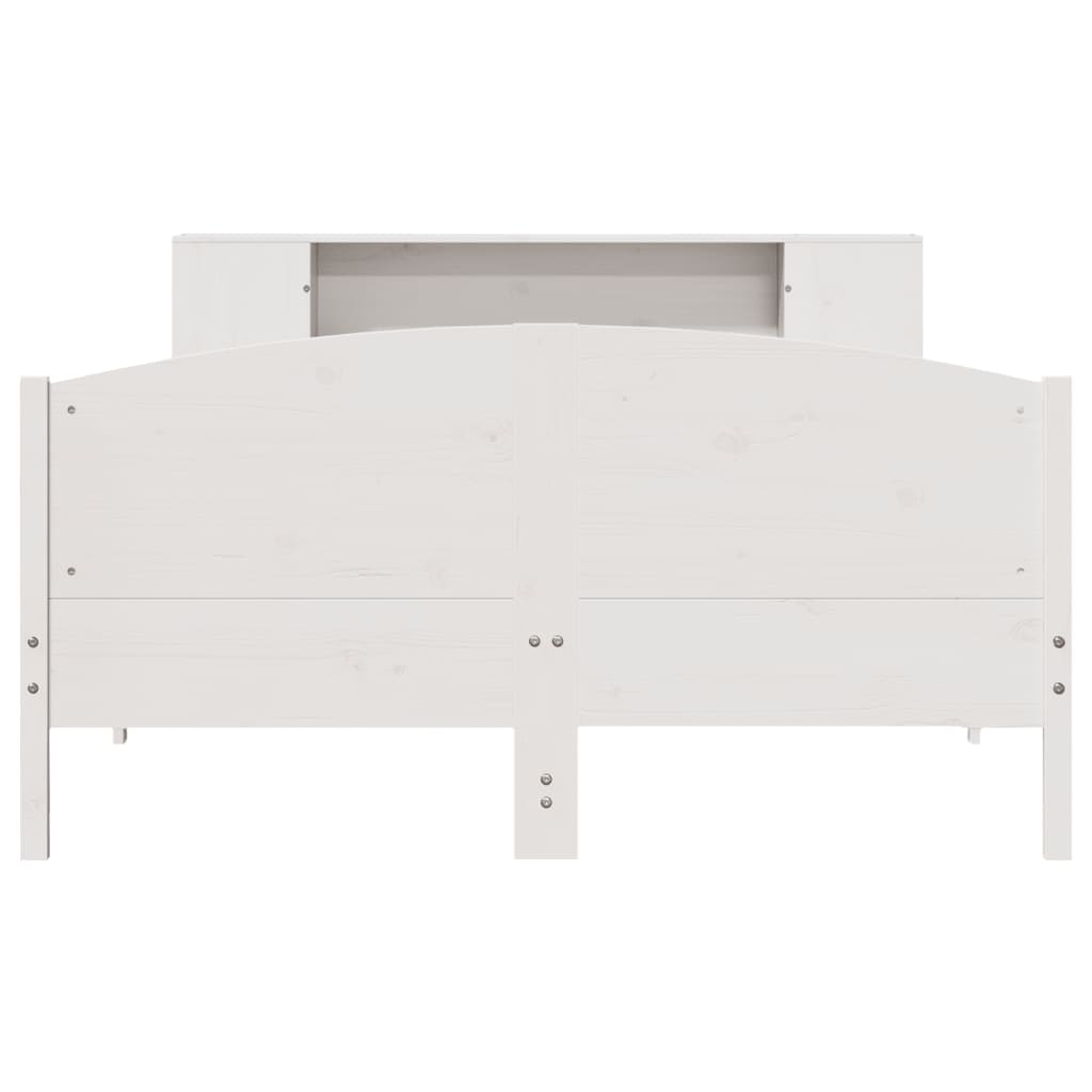 vidaXL Bookcase Bed without Mattress White 160x200cm Solid Wood Pine
