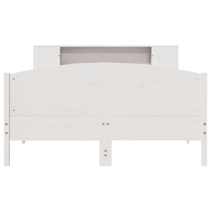 vidaXL Bookcase Bed without Mattress White 160x200cm Solid Wood Pine