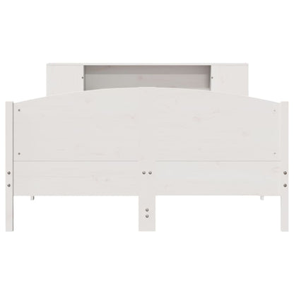 vidaXL Bookcase Bed without Mattress White 150x200cm Solid Wood Pine