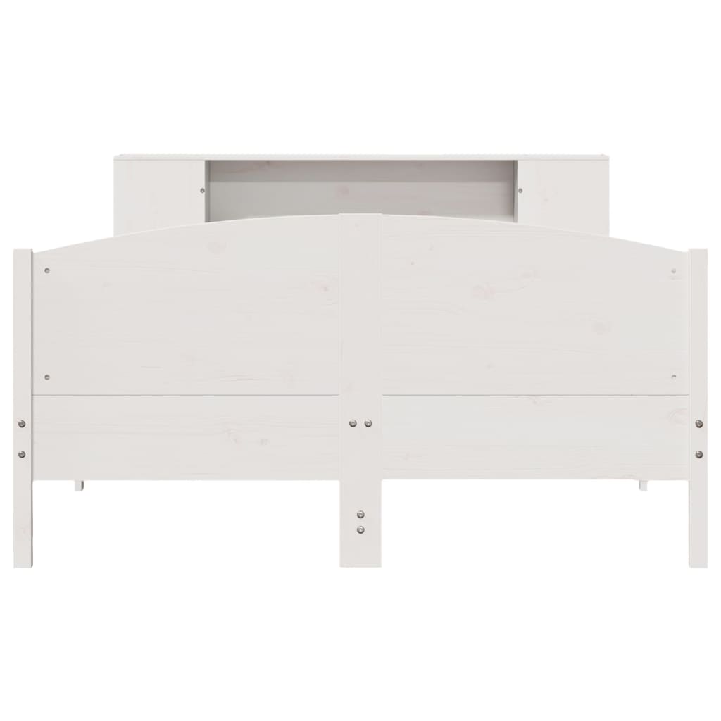 vidaXL Bookcase Bed without Mattress White 140x200cm Solid Wood Pine