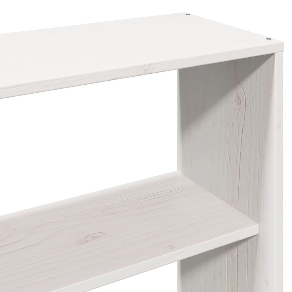 vidaXL Bookcase Bed without Mattress White 180x200 cm Super King Solid Wood Pine