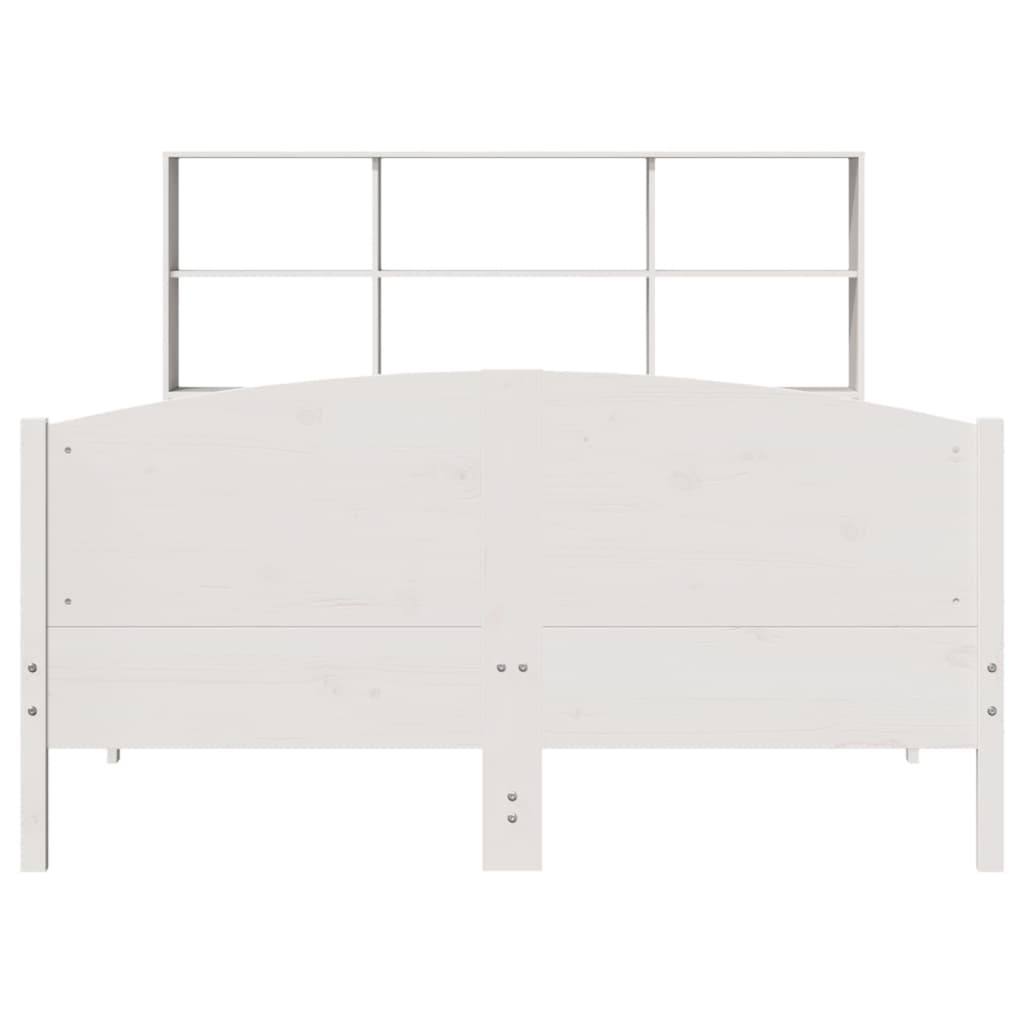 vidaXL Bookcase Bed without Mattress White 160x200cm Solid Wood Pine