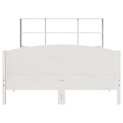 vidaXL Bookcase Bed without Mattress White 160x200cm Solid Wood Pine