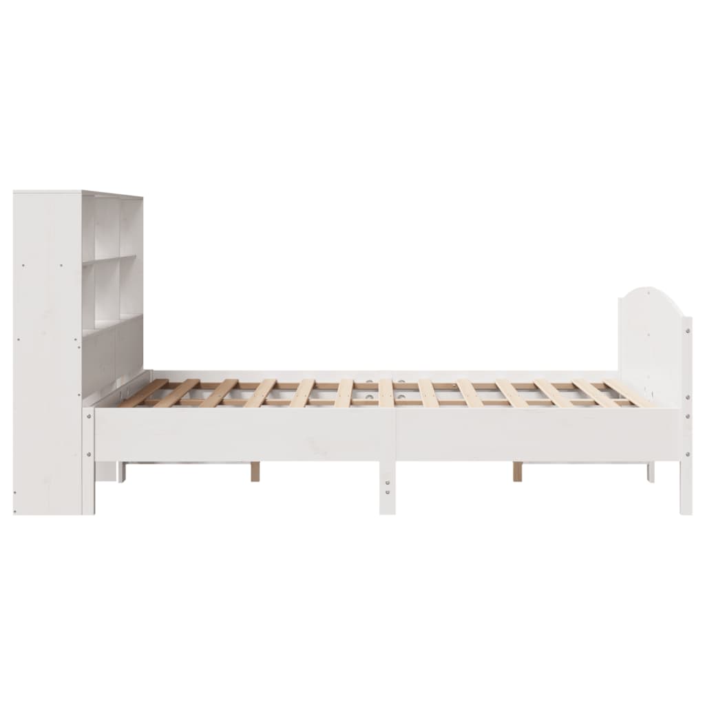vidaXL Bookcase Bed without Mattress White 160x200cm Solid Wood Pine