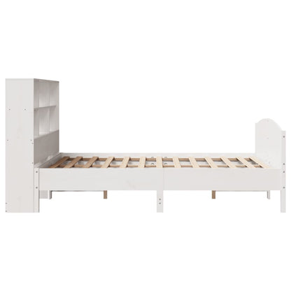 vidaXL Bookcase Bed without Mattress White 160x200cm Solid Wood Pine