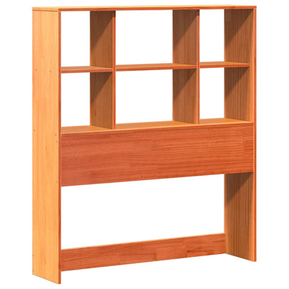 vidaXL Bookcase Bed without Mattress Wax Brown 75x190 cm Small Single Solid Wood Pine