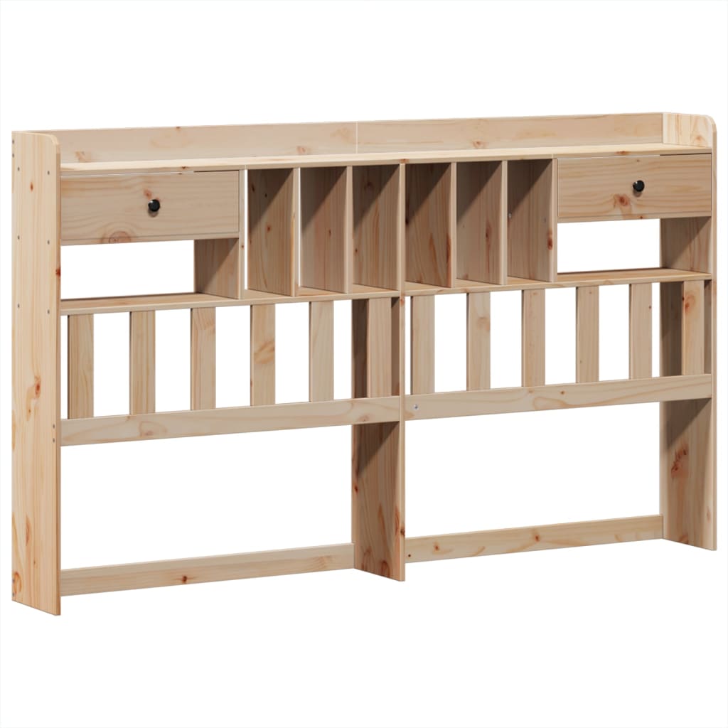 vidaXL Bookcase Bed without Mattress 180x200 cm Super King Solid Wood Pine
