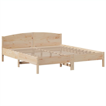 vidaXL Bookcase Bed without Mattress 180x200 cm Super King Solid Wood Pine