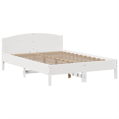 vidaXL Bookcase Bed without Mattress White 160x200cm Solid Wood Pine