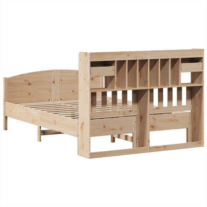 vidaXL Bookcase Bed without Mattress 140x200cm Solid Wood Pine