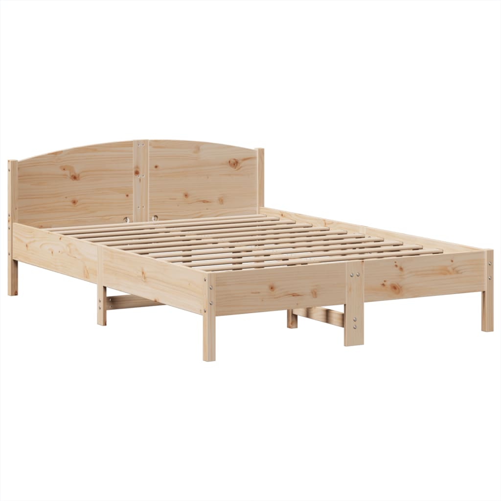 vidaXL Bookcase Bed without Mattress 140x200cm Solid Wood Pine