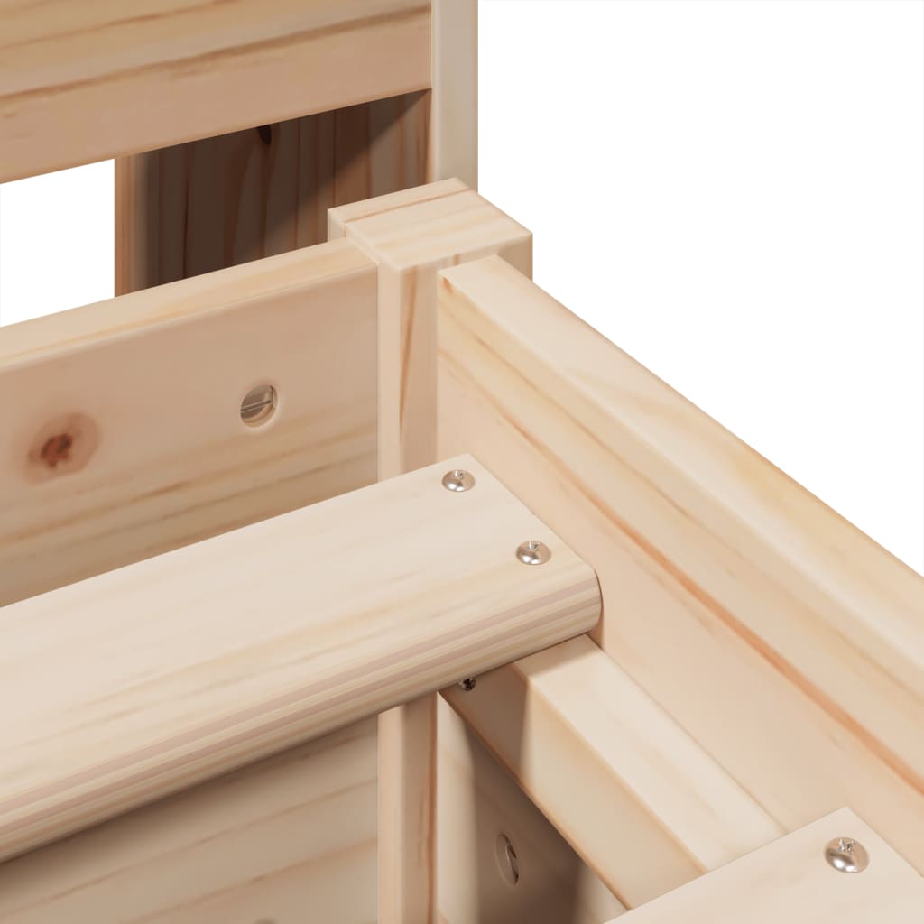 vidaXL Bookcase Bed without Mattress 140x200cm Solid Wood Pine