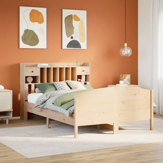 vidaXL Bookcase Bed without Mattress 140x200cm Solid Wood Pine