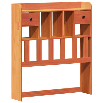 vidaXL Bookcase Bed without Mattress Wax Brown 100x200cm Solid Wood Pine
