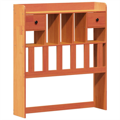 vidaXL Bookcase Bed without Mattress Wax Brown 75x190 cm Small Single Solid Wood Pine