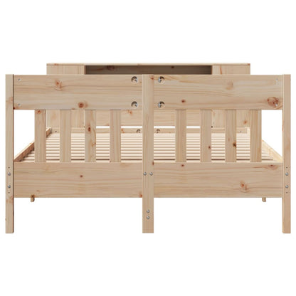 vidaXL Bookcase Bed without Mattress 160x200cm Solid Wood Pine