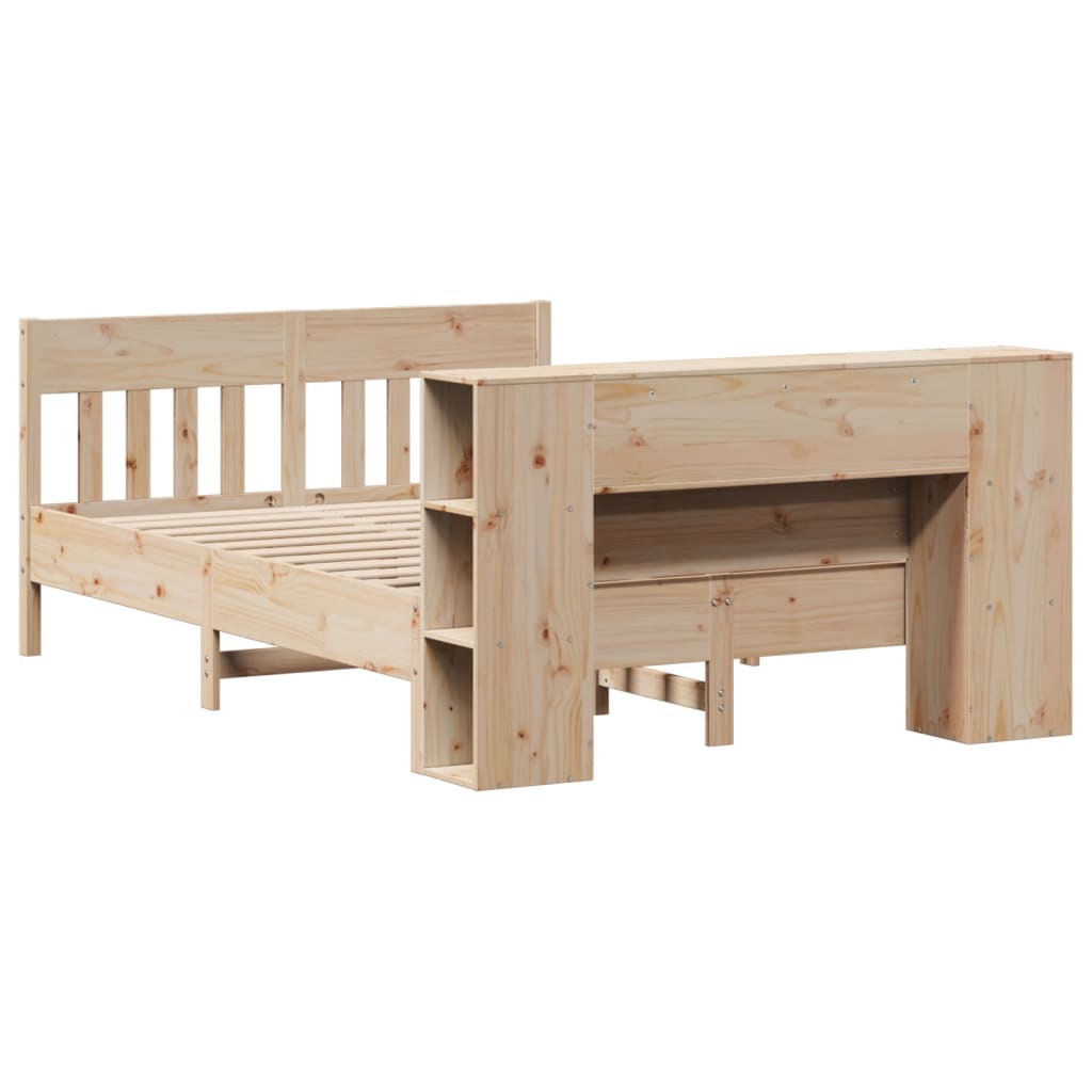vidaXL Bookcase Bed without Mattress 160x200cm Solid Wood Pine