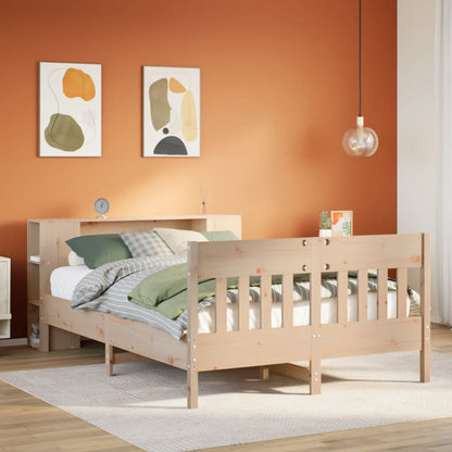 vidaXL Bookcase Bed without Mattress 160x200cm Solid Wood Pine