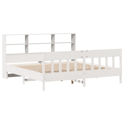 vidaXL Bed Frame without Mattress White 180x200 cm Super King Solid Wood Pine
