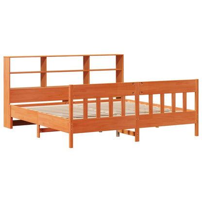 vidaXL Bed Frame without Mattress Wax Brown 180x200 cm Super King Solid Wood Pine