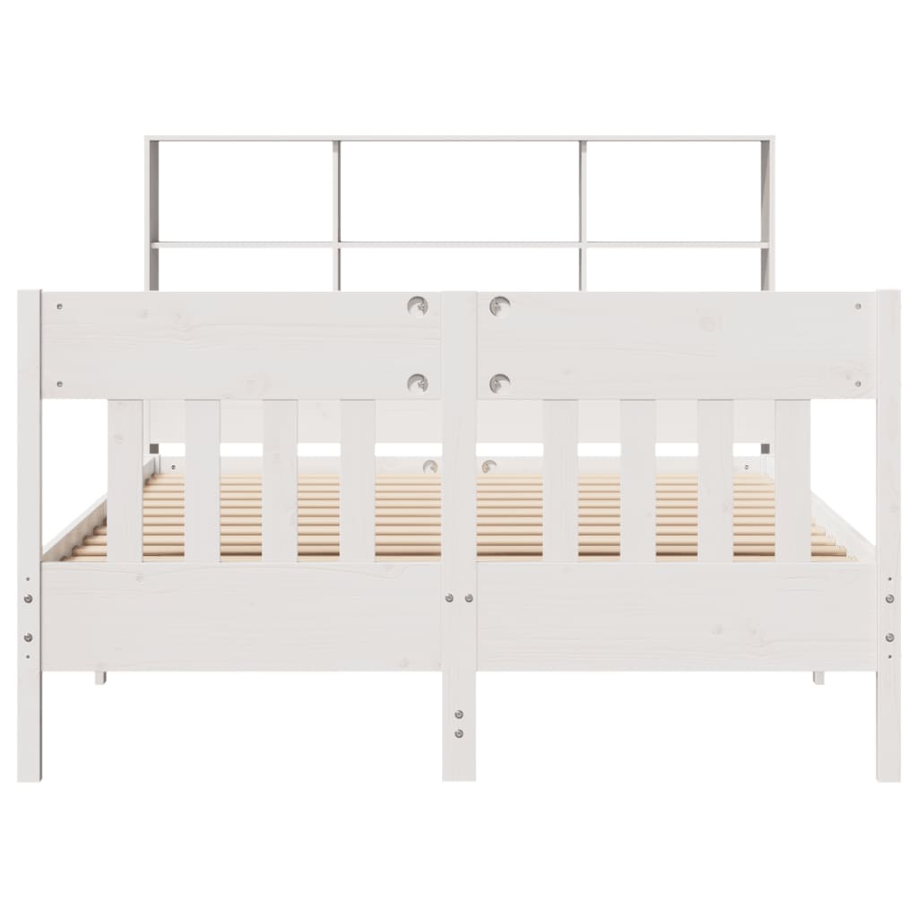 vidaXL Bed Frame without Mattress White 120x200 cm Solid Wood Pine