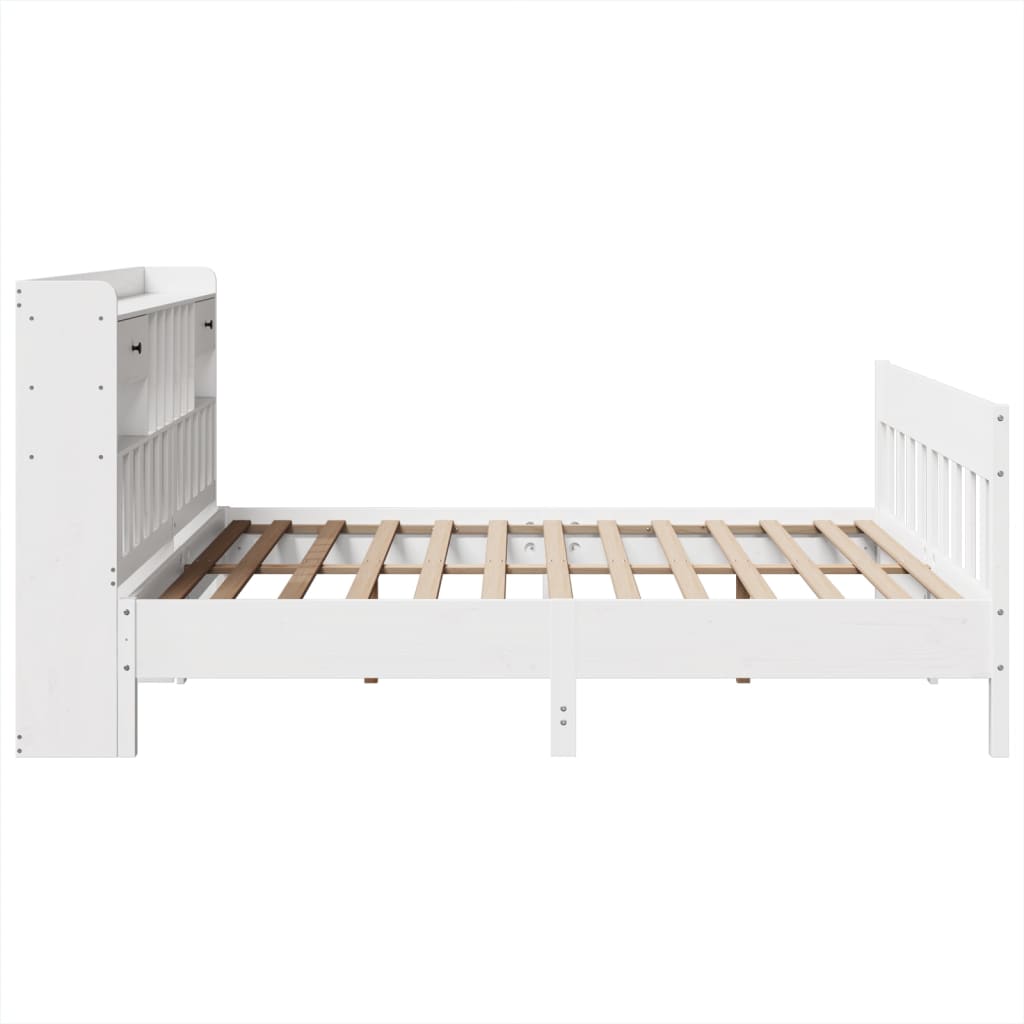 vidaXL Bed Frame without Mattress White 180x200 cm Super King Solid Wood Pine