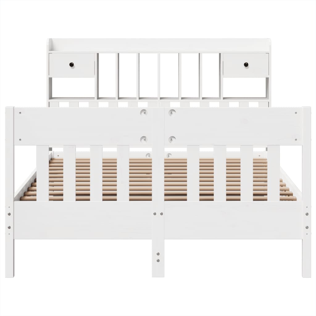 vidaXL Bed Frame without Mattress White 160x200 cm Solid Wood Pine