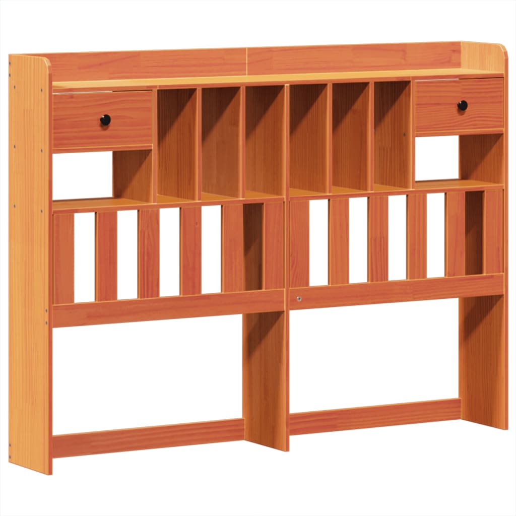 vidaXL Bed Frame without Mattress Wax Brown 150x200 cm King Size Solid Wood Pine