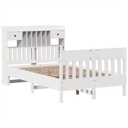 vidaXL Bed Frame without Mattress White 135x190 cm Solid Wood Pine