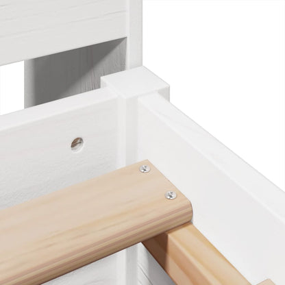 vidaXL Bed Frame without Mattress White 135x190 cm Solid Wood Pine