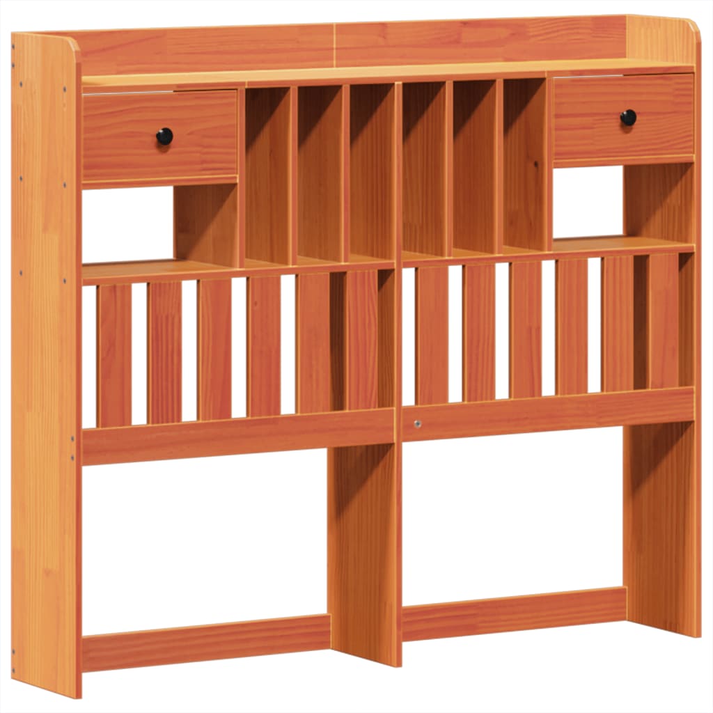 vidaXL Bed Frame without Mattress Wax Brown 135x190 cm Solid Wood Pine