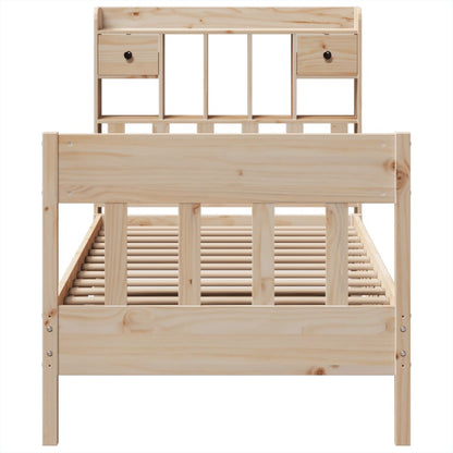 vidaXL Bed Frame without Mattress 75x190 cm Small Single Solid Wood Pine