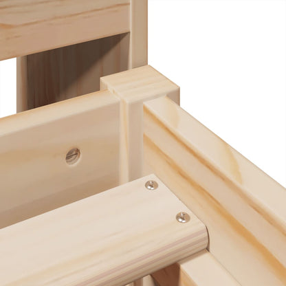 vidaXL Bed Frame without Mattress 75x190 cm Small Single Solid Wood Pine